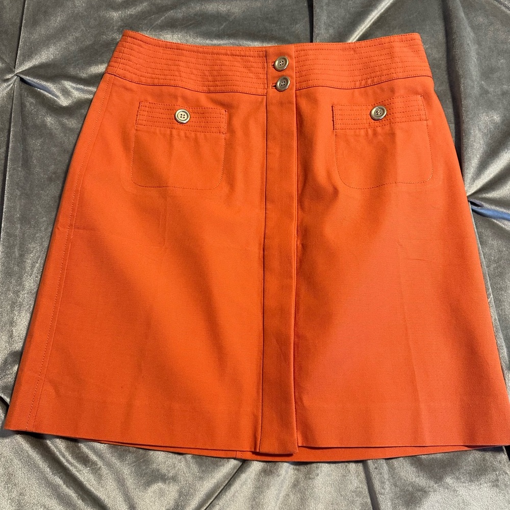 NWT Talbots Orange A-Line Skirt